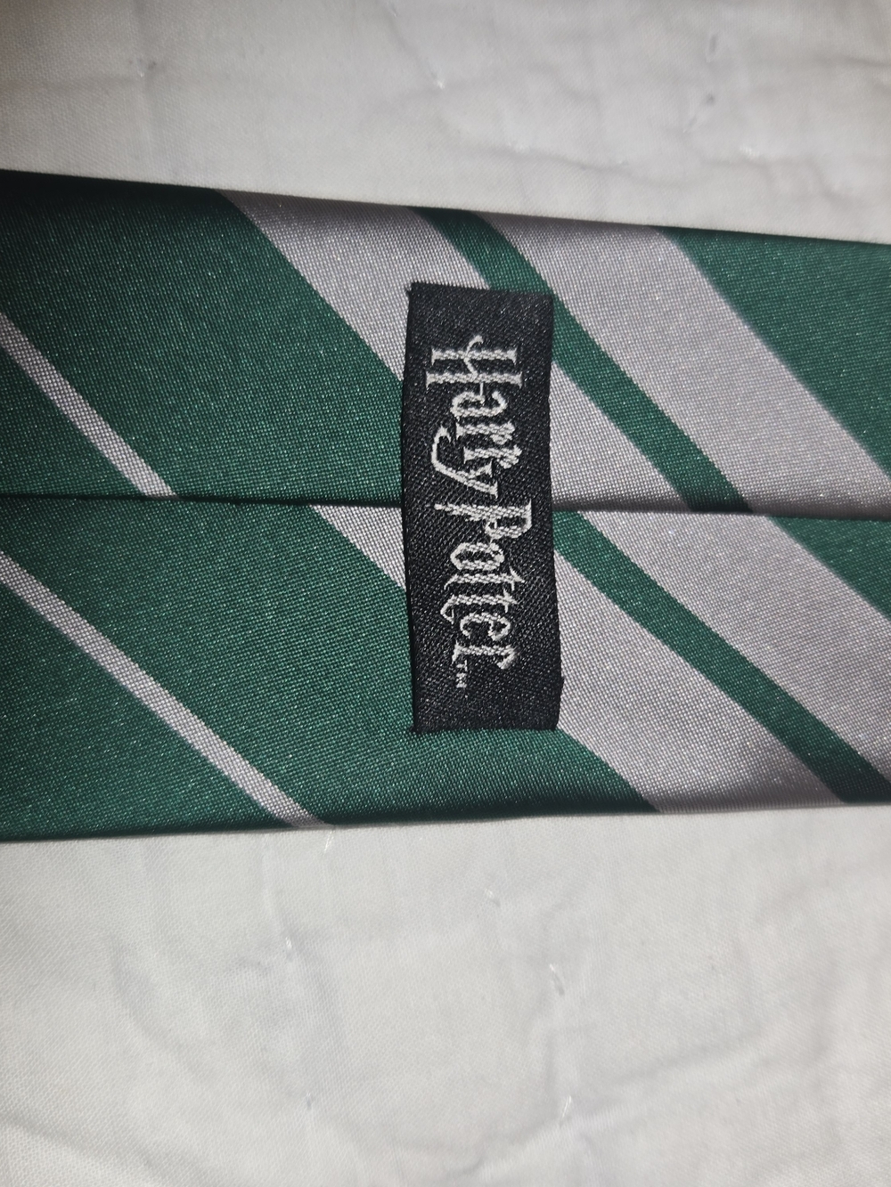 Harry Potter Green & Silver Striped Tie